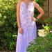 Anthropologie Dresses | Anthropolgie Drew Naomi Natural Vintage Floral Chiffon Maxi Dress Size X | Color: Pink/White | Size: Xs