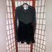 Free People Dresses | Freepeople Black Velvet And Black Lace Cocktail Dress Size 4 (0468) | Color: Black | Size: 4