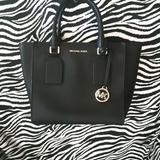 Michael Kors Bags | Michael Kors Stylish Handbag! Can Be Used As A Crossbody, Shoulder, Or Tote Bag! | Color: Black | Size: See Measurements