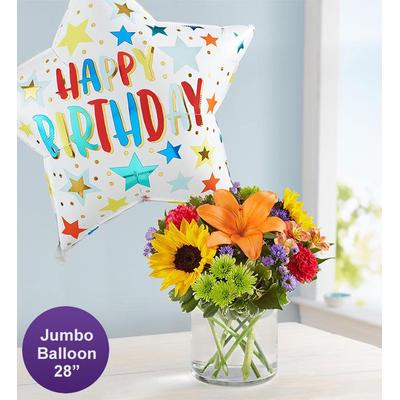1-800-Flowers Everyday Gift Delivery Floral Embrace W/ Jumbo Birthday Balloon Small