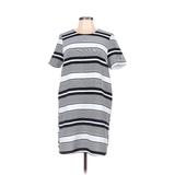 Mo:Vint Casual Dress: Black Stripes Dresses - Women's Size Large