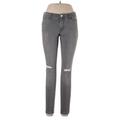 Old Navy Jeans - Low Rise Skinny Leg Denim: Gray Bottoms - Women's Size 10 - Dark Wash