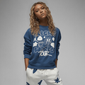 Jordan Artist Series by Mia Lee Women's Fleece Crew - Blue