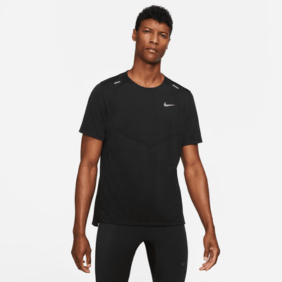 Nike Rise 365 Men's Dri-FIT Short-Sleeve Running Top - Black - Recycled Polyester