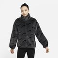 Nike Sportswear Plush Women's Printed Faux Fur Jacket - Grey