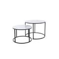 Table basse style contemporain 60 cm blanc / noir