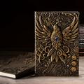 SDJMa 3D Phoenix Bird Embossed Journal Writing Notebook 5.7 x 8.4 Hardcover Journal Handmade Daily Notepad Travel Diary Notepad for Writing Collection Gift Decoration