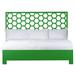 David Francis Furniture Honeycomb Platform Bed Wood/Wicker/Rattan in Gray/Green | 60 H x 80 W x 84 D in | Wayfair B4207BED-K-S138