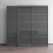 Meble Furniture Manufactured Wood Armoire Wood in Gray | 79 H x 81 W x 26 D in | Wayfair ARIA-2D-EX-GR