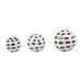 Dakota Fields Chanal 3 Piece Set Orbs - 4", 5", 6" Set of Black & White Spotted Decorative Round Table Orbs for Home or Office Decor | Wayfair