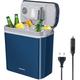Frigorifero Elettrico Portatile 24 Litri Caldo e Freddo Blu con Spina 230V e 12V