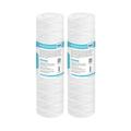 Membrane Solutions String Wound Whole House Water Filter Replacement Cartridge Universal Filter Reduces Sediment Dirt Rust and Particles 10 Micron 2 Pack