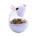 Homemaxs Food Dispenser Funny Plastic Pet Supplies Cat Feeders Tumbler Little Mouse Pet Drain Pet Educational Toys Food Bowl (White)