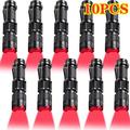 Mengen 10PCS Red LED Flashlight Single Mode Red Light Single Mode Red LED Torch Scalable Red Light Flashlight for Astronomy Aviation Night Observation (6)