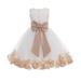 Ekidsbridal Ivory Tulle Rose Petals Flower Girl Dresses Wedding Pageant Ball Gown Birthday Party Easter Summer 302T 4