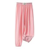 Toddler Kids Baby Girls Anti Mosquito Pants Fashion Cute Sweet Ice Silk Trousers Solid Color Wide Leg Pants
