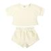 Rovga Boy Outfit Toddler Baby Girls Short Sleeve Walf Checks Knitted T Shirt Tops Shorts 2Pcs Set Summer Outfits