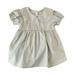 Girls Fashion Summer Dress Embroidered Lapel Lace Short Sleeve A Line Knee Length Dress For 0 To 6 Years Summer Clothes