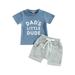 Arvbitana Baby Boys Mother s Day Outfits Letters Print Short Sleeve T-Shirt + Drawstring Short Pants Summer Casual Clothes Set 2Pcs 0-24M