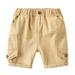 B91xZ Boys Shorts Kids Toddler Baby Girls Boys Solid Spring Summer Shorts Clothes Khaki Sizes 1-2 Years