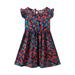 Girls Fashion Dresses Crew Neck Summer Sleeveless Suncasual Beach Floral Prints Party Dresses For Girls