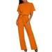 Women s Jumpsuits Rompers & Overalls Fashion Solid Color Lace Up Button Short Sleeved Overall Jumpsuit for Women