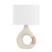 Hudson Valley Lighting MINDY 1 LIGHT TABLE LAMP Ceramic/Linen in White | 25.25 H x 5.25 W x 5.25 D in | Wayfair BKO1100-AGB/CIC