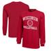 Youth Champion Red Wisconsin Badgers Icon Logo Long Sleeve Volleyball T-Shirt