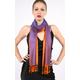 100% Silk Scarf With Tassels - Two Tone Blue Reversible Plain Luxurious Pure Gift For Women