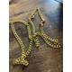 18K Gold Plated Tone Chunky Heavy Flat Curb Chain Necklace