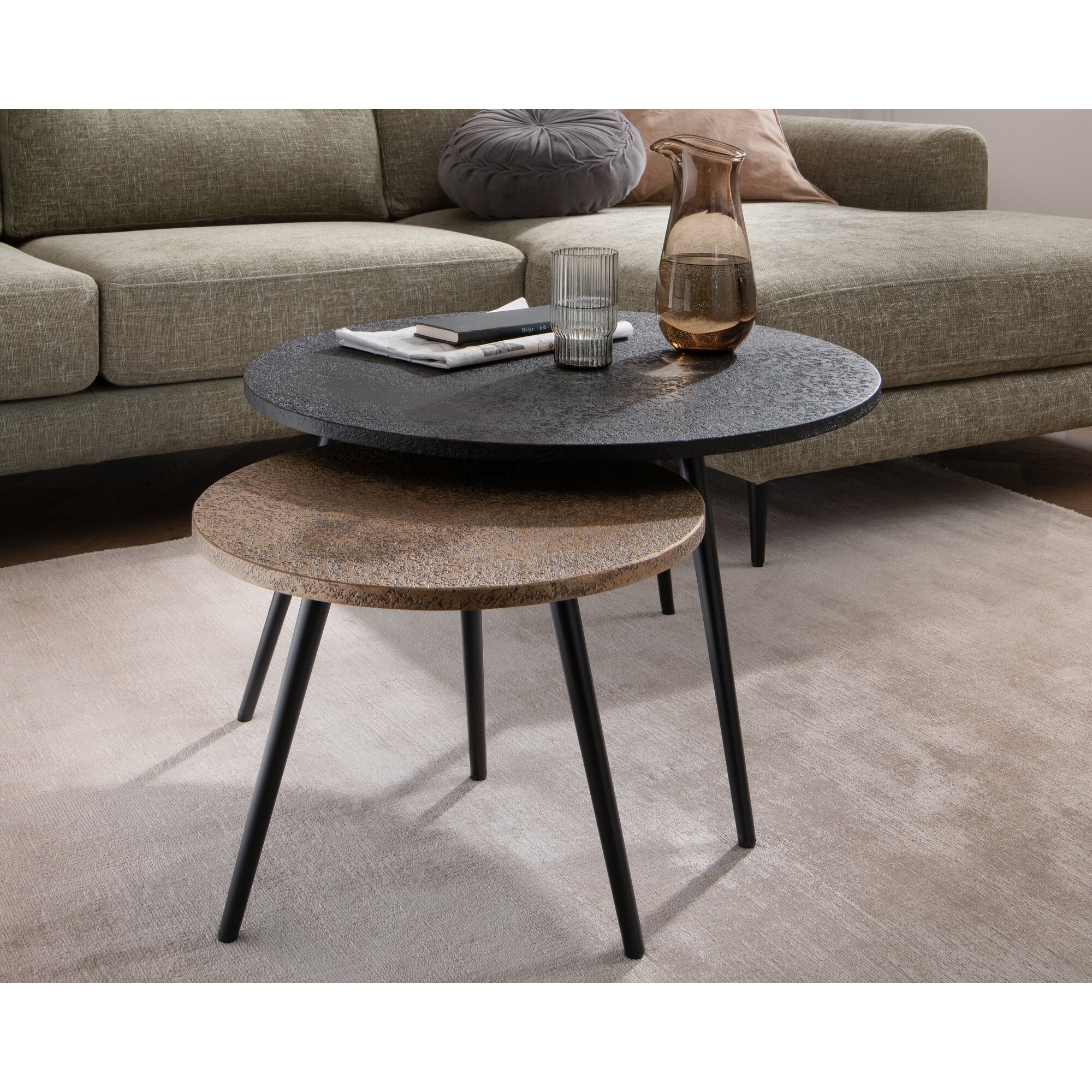 die Faktorei »Eloise« Couchtisch 2er Set Metall