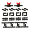 Drip Irrigation Fittings Irrigation Barbed Connectors For 1/2 Tubing 34pc Set