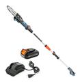 SENIX 20 Volt Max* 8-Inch Cordless Brushless Pole Saw 7.5-ft Telescoping Handle & Articulating Head (Battery and Charger Included) CSPX2-M