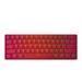HK GAMING GK61s Mechanical Gaming Keyboard - 61 Keys Multi Color RGB Illuminated LED Backlit Wired Programmable for PC/Mac Gamer ( Gateron Mechanical Black Red )