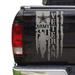 Veteran Army Retired Soldier Distressed American USA US Flag Truck Tailgate Vinyl Decal Compatible with most Pickup Trucks U.S. Army Sticker USAF USMC US Navy Decal (11 x20 Silver Gray (Metallic))