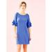Lilly Pulitzer Dresses | Lilly Pulitzer Lula Coastal Blue Ruffle Sleeve Jersey Dress Women's Size Medium | Color: Blue | Size: M