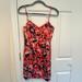 J. Crew Dresses | J Crew Sun Dress Coral With Blue Flower Pattern Size 0 | Color: Blue/White | Size: 0