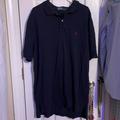 Polo By Ralph Lauren Shirts | Men’s Navy Blue Short Sleeve Polo. Size Xxl. Red Emblem. | Color: Blue/Red | Size: Xxl