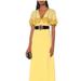 Gucci Dresses | Gucci Petal Sleeve Deep V-Neck Gown In Yellow Dress Size 4 | Color: Yellow | Size: 4