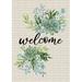 Toland Home Garden Toland Burlap Welcome Flower Inch Spring Flag Summer Double Sided Metal in Black/Gray/Green | 40 H x 28 W in | Wayfair 1012642