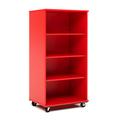 TotMate Mobile Storage Bookcase Cart w/ Dry Erase Back 60" H for Schools & Libraries Wood in Red | 60 H x 30 W x 23 D in | Wayfair TMM511A.M0C85