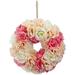 Northlight Seasonal Faux Peony Polyester 8" Wreath in Green/Orange/Pink | 3 H x 8 W x 8 D in | Wayfair NORTHLIGHT SH91602