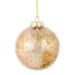 Northlight Seasonal 3.25" Beaded Rose Gold Mercury Style Glass Christmas Ball Ornament Glass in Gray/Yellow | 3.25 H x 3.25 W x 3.25 D in | Wayfair