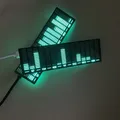 Lumière de musique LED RVB horloge électronique voix pendante indicateur de niveau audio de