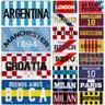 Plaque D.lique Artisienne pour Planificateur de Ctiy MILAN Barcelone Pays de Madrid Tottenham