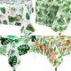 Nappe jetable de fête hawaïenne tissu imprimé de fleurs tropicales de feuilles de tortue Aloha