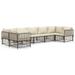 Ebern Designs Corneal 28.3" Wide Outdoor Patio Sofa w/ Cushions Metal in Gray | 26 H x 28.3 W x 28.3 D in | Wayfair
