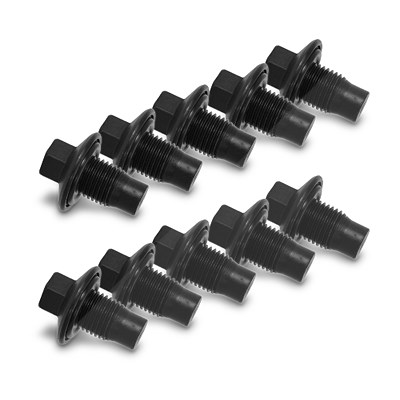 Bestprice 10x Ölablassschraube mit Dichtring [Hersteller-Nr. 40669286] für Volvo, Chrysler, Ford Usa, Jaguar, Fiat, Mazda, Citroën, Jeep, VW, Dodge, P