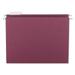 Smead Colored Hanging File Folders with 1/5 Cut Tabs Letter Size 1/5-Cut Tabs Maroon 25/Box (64073)