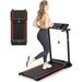 UREVO Folding Treadmill 2.25HP Portable Mini Treadmills for Home Office Compact Threadmill with 12 HIIT Modes LCD Display 265 lbs Capacity